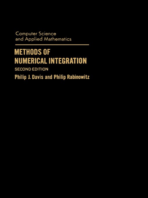 Upplýsingar um Methods of Numerical Integration eftir Philip J. Davis - Biðlisti